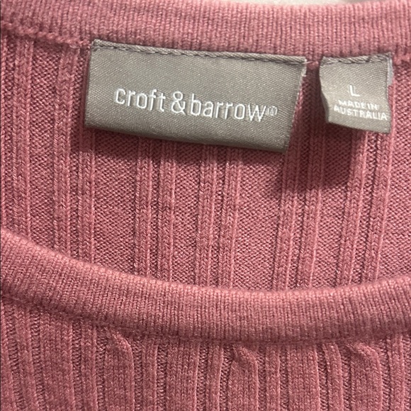 Croft & Barrow Rose Open Front Cardigan - Picture 2 of 11
